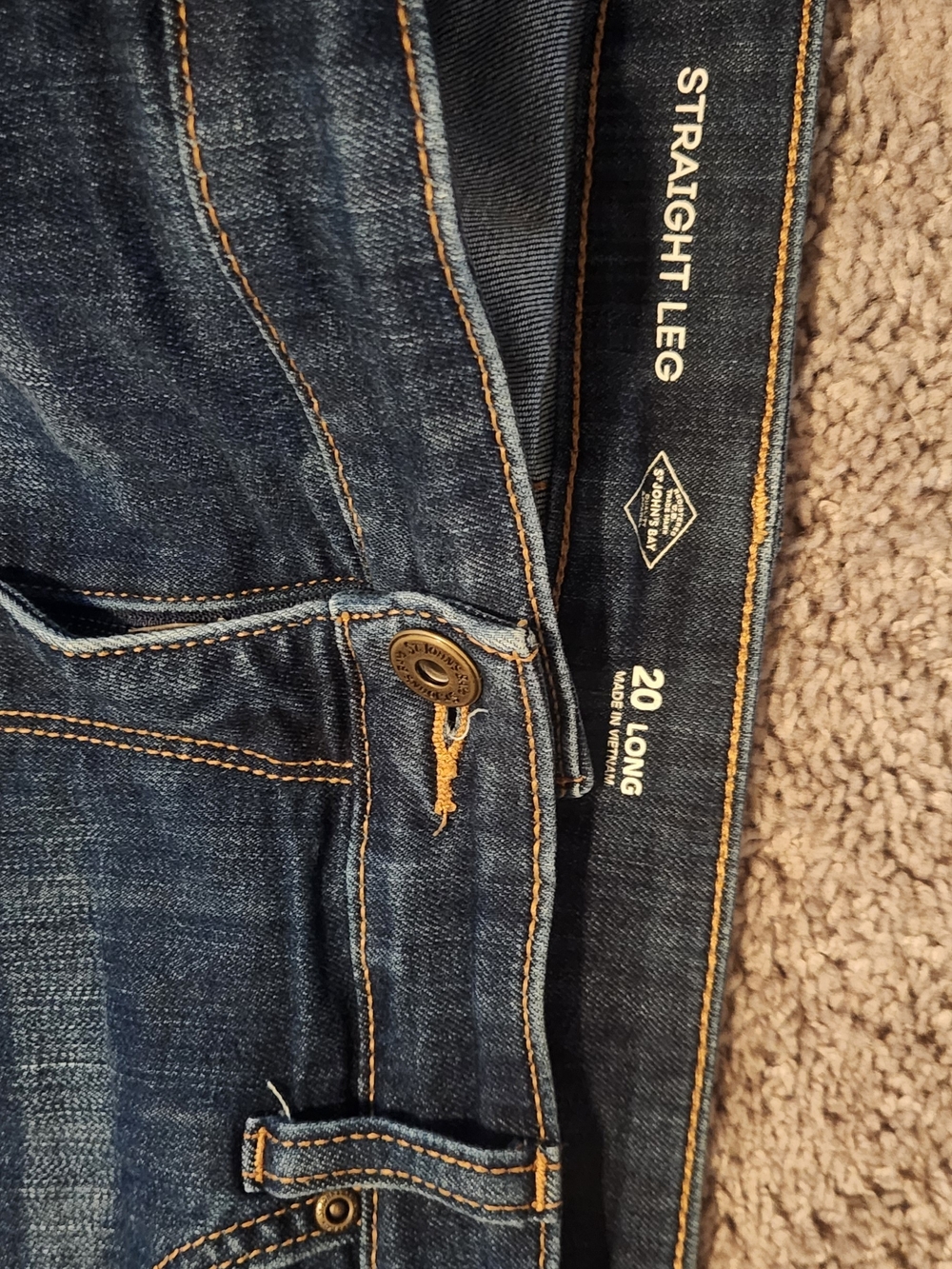 Straight Leg Dark Blue women’s Jeans - 20 Long